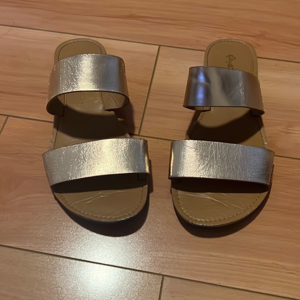Rose gold sandals